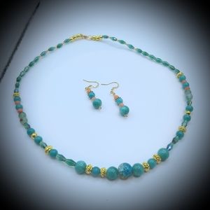 Jade Necklace and Earring Set